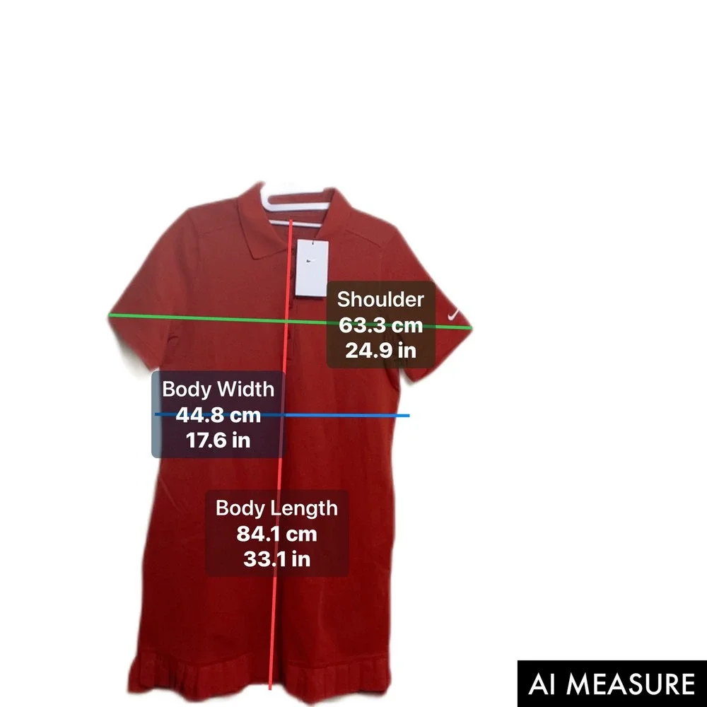 Nike Golf Dress Womens S Red NEW Ruffle Hem Polo Short Sleeve IF8522-626 17.6in